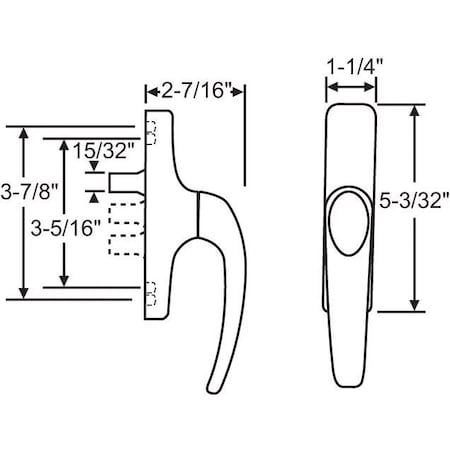 Strybuc Tilt And Turn Handle Silver 40-1000